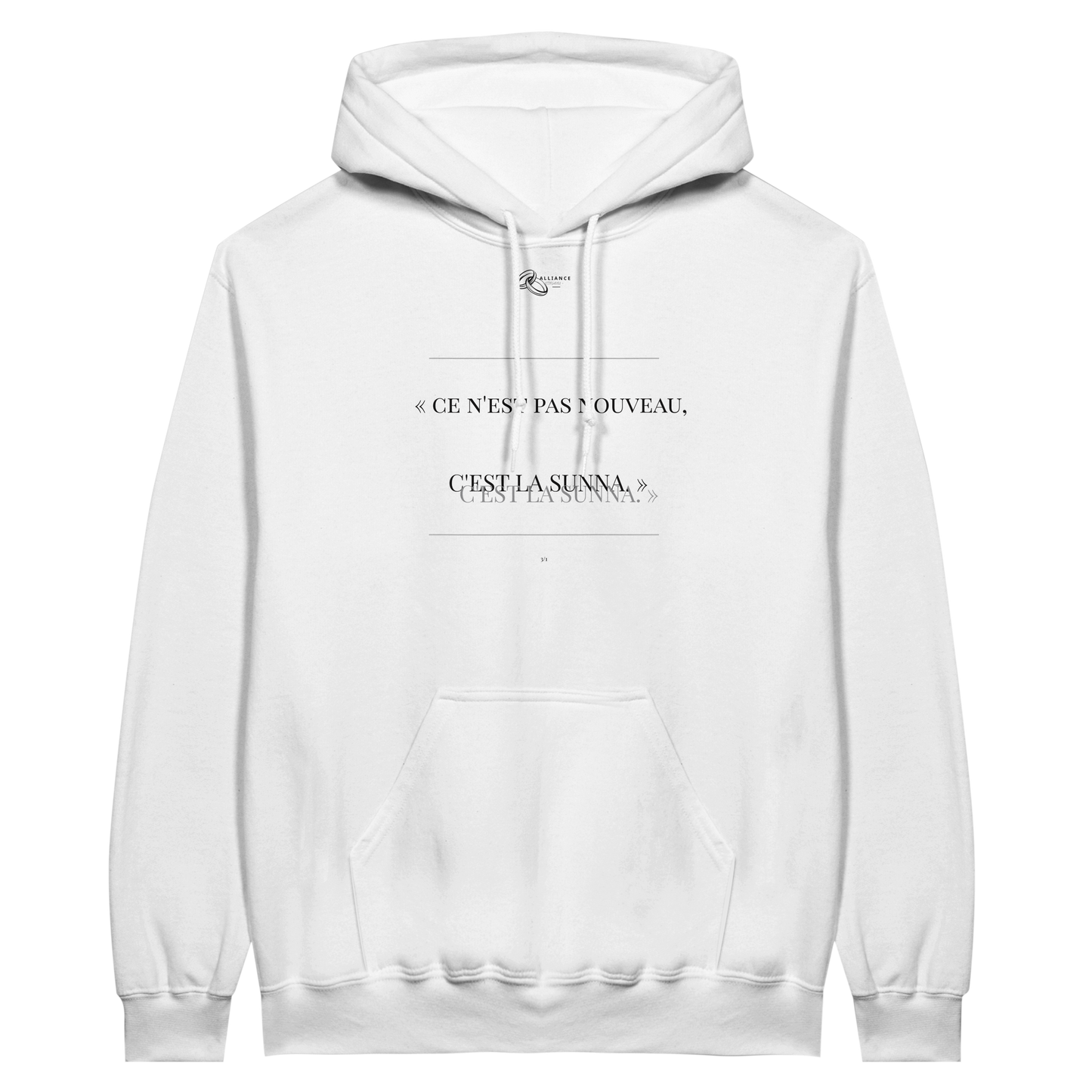 LE SWEAT AS-SUNNAH | COLLECTION "05.08.25" | Alliance & Désaveu® 3/1 Blanc | LIMITED